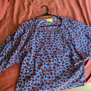 Anthropologie Maeve heart blouse